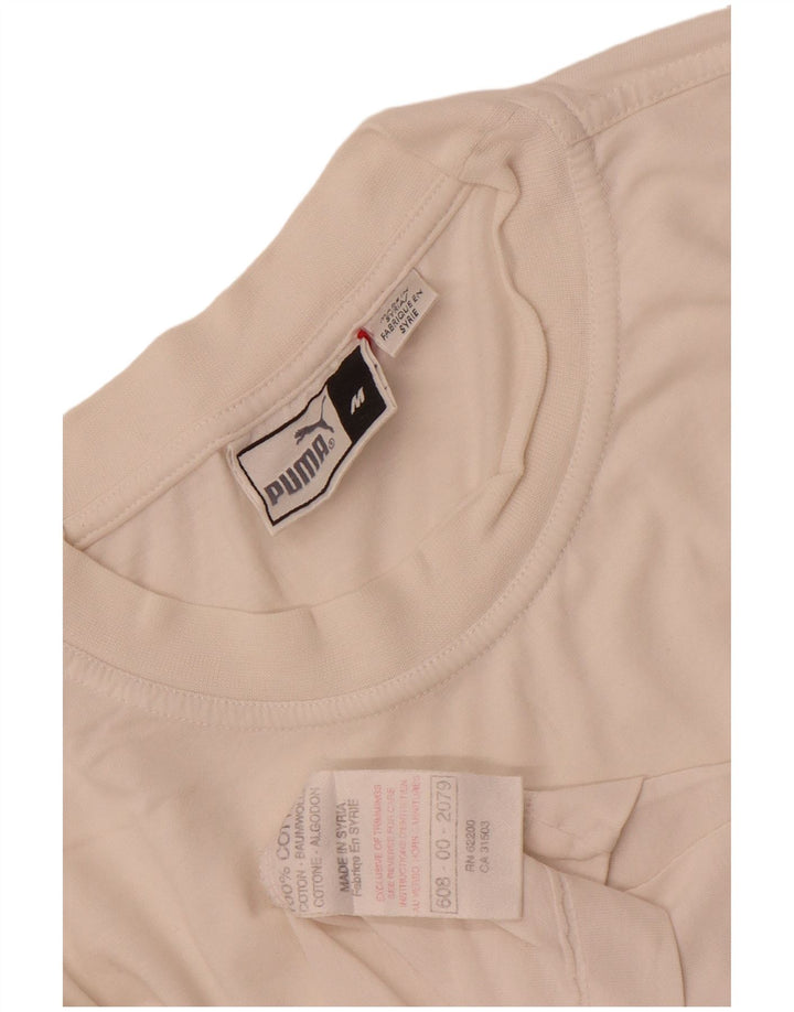 Puma T-Shirt Graphique Homme Blanc Moyen Coton