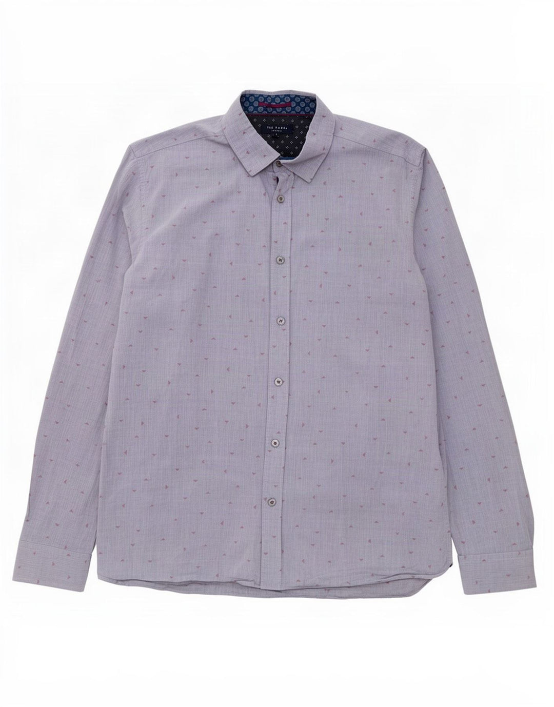 Ted Baker Chemise à motif abstrait pour homme Taille 4 Grand Coton Gris