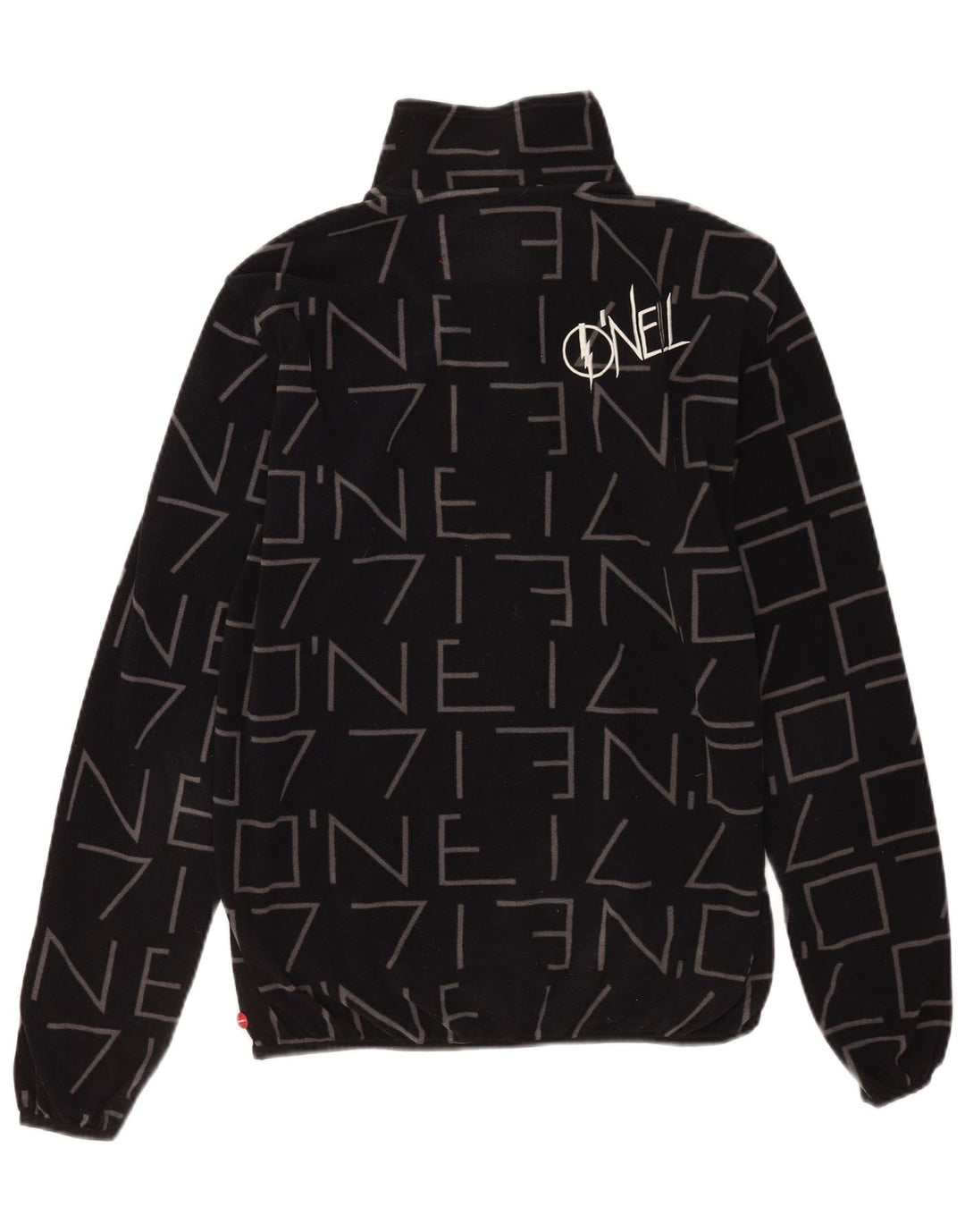 O'Neill Pull polaire graphique à col zippé pour homme Large Noir Polyester