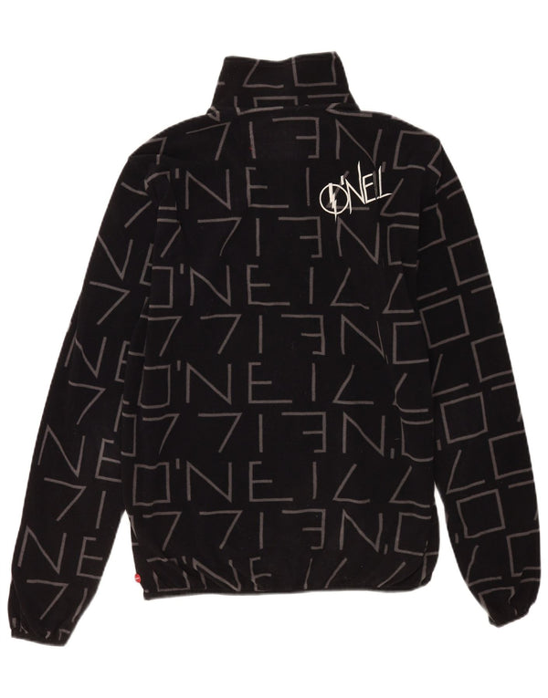 O'Neill Pull polaire graphique à col zippé pour homme Large Noir Polyester