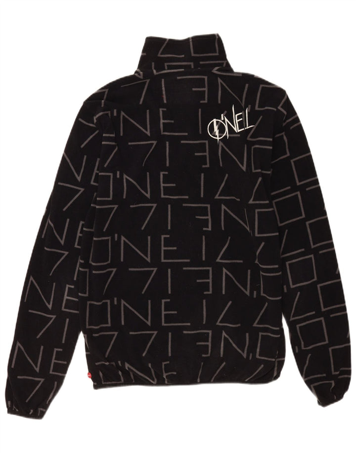 O'Neill Pull polaire graphique à col zippé pour homme Large Noir Polyester