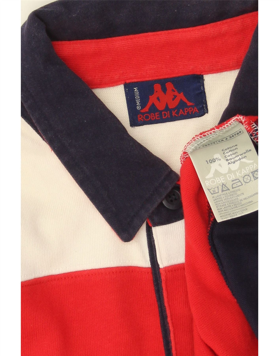 Kappa Polo Homme Medium Multicolore Rayé Coton