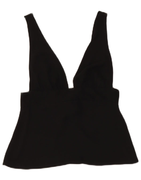 Zara Haut court sans manches pour femme UK 8 Small Noir