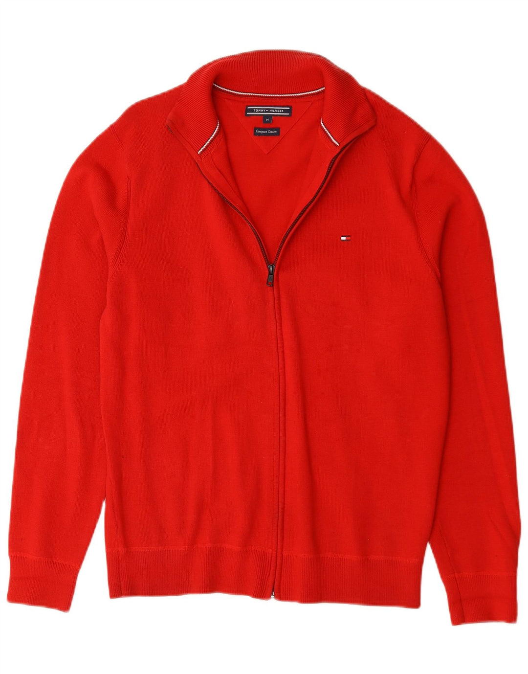 Tommy Hilfiger Pull Cardigan Homme Rouge Moyen Coton