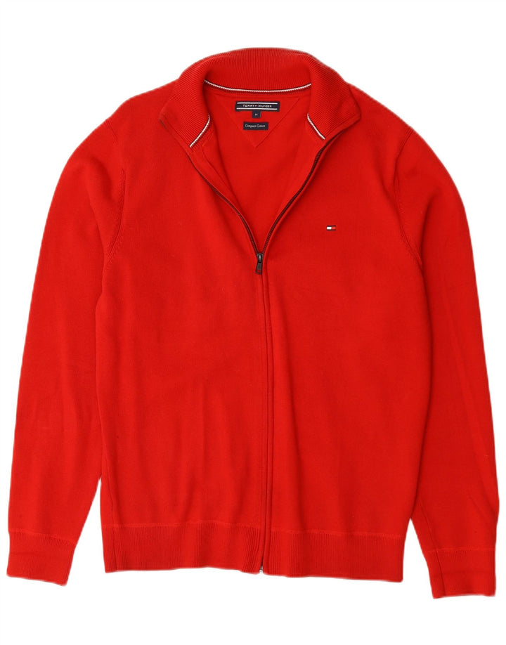 Tommy Hilfiger Pull Cardigan Homme Rouge Moyen Coton