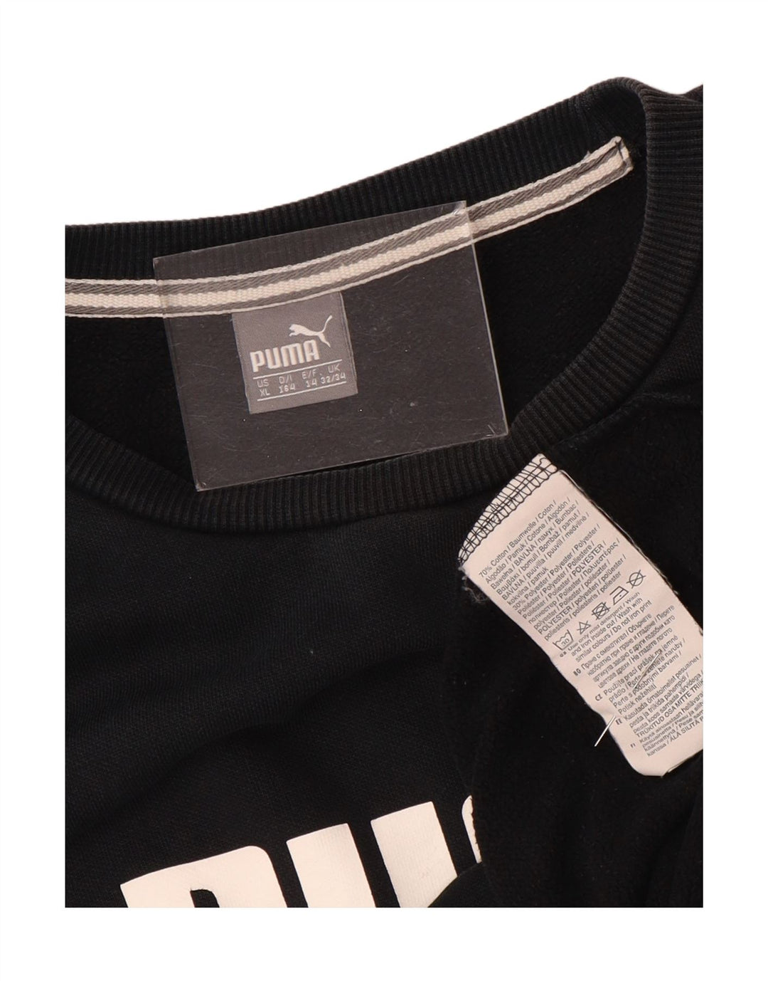 PUMA Sweat-shirt graphique pour fille 13-14 ans Noir Coton