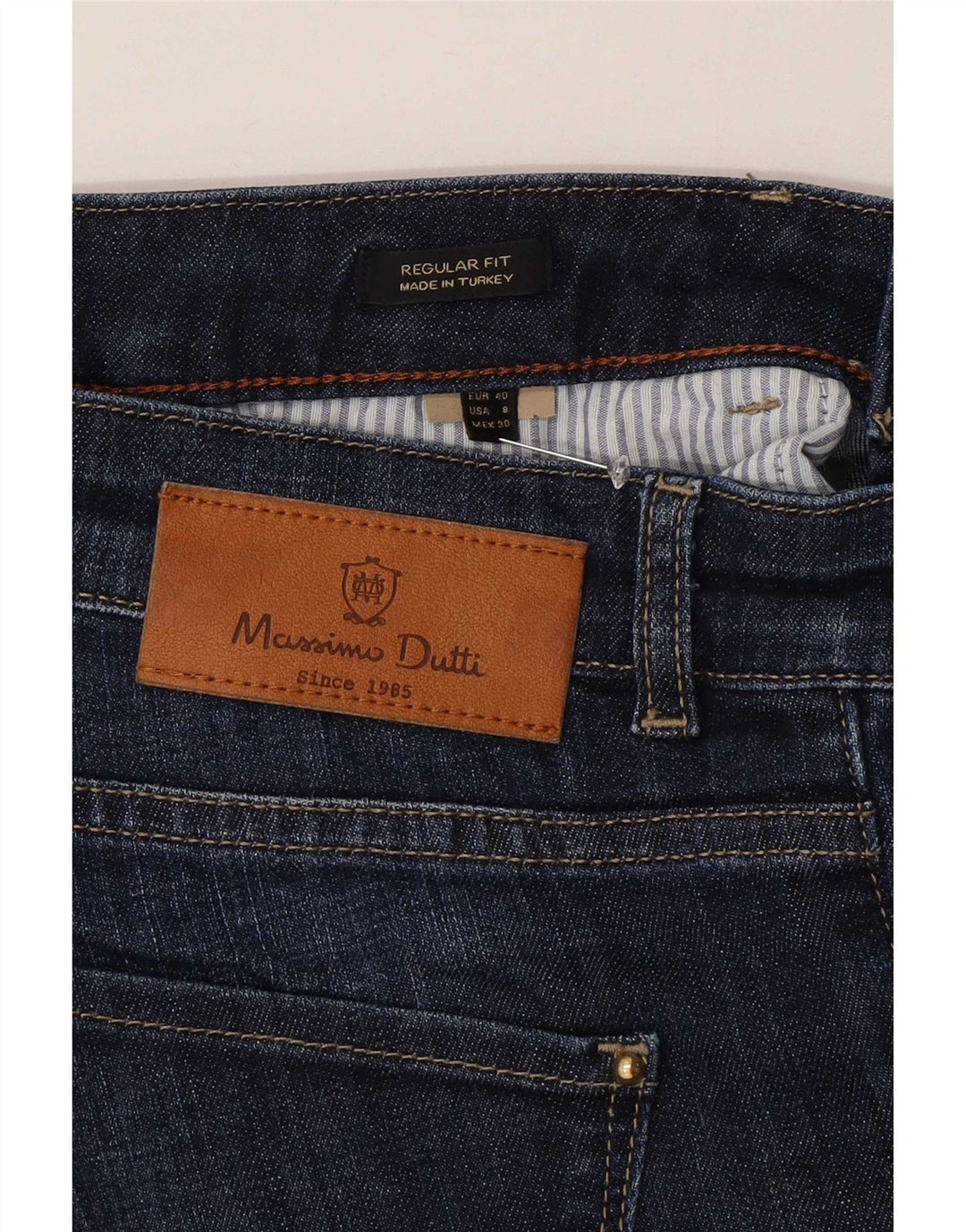 Massimo Dutti Jean droit pour femme EU 40 Medium W30 L31 Bleu marine