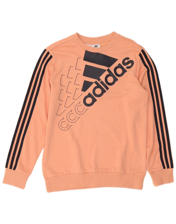 Adidas Sweat-Shirt Graphique Garçon 13-14 Ans Rose Coton