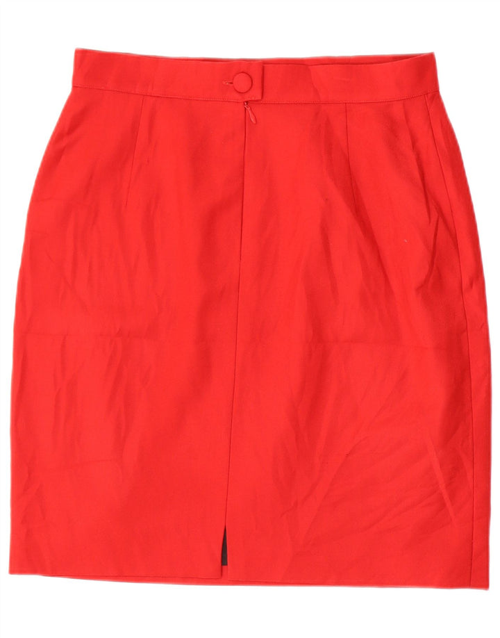 Santandrea Jupe crayon à motif abstrait pour femme W30 en laine rouge moyen