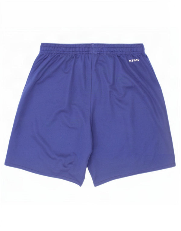 Short de sport Adidas Garçon Aeroready 11-12 ans Bleu Polyester