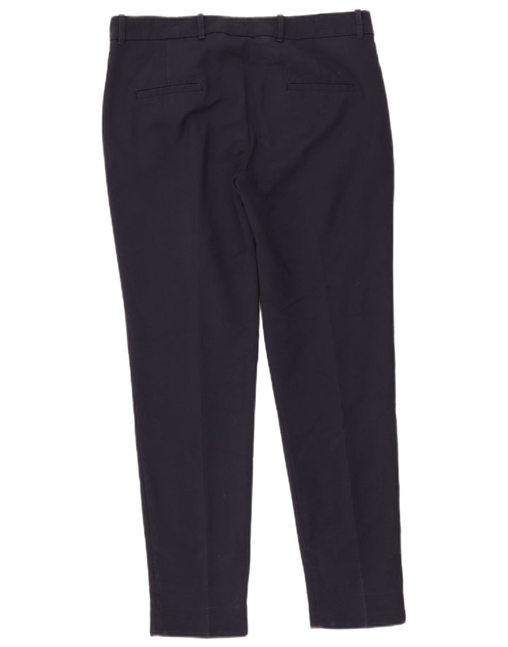 Zara Pantalon de costume slim pour femme Large W33 L30 Bleu marine