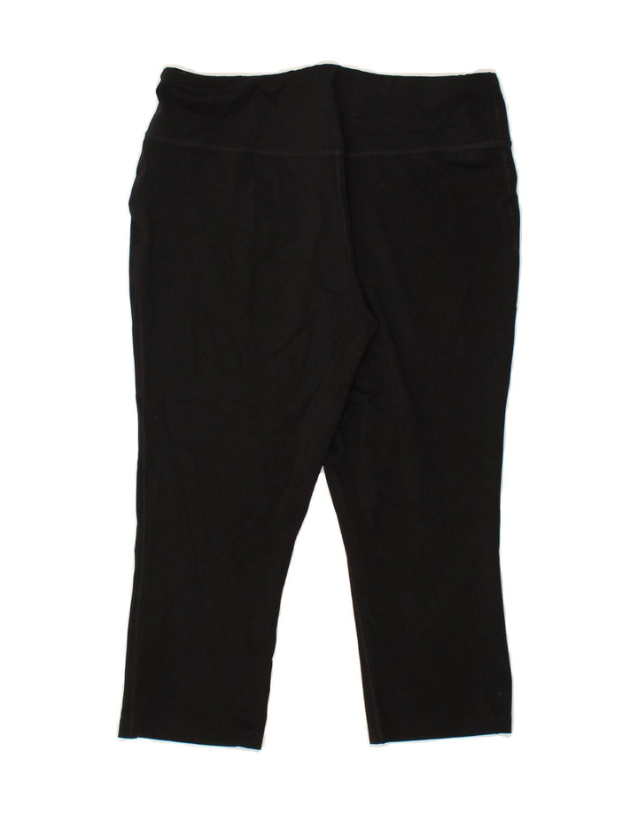 EDDIE BAUER Womens Capri Leggings UK 16 Large  Black Polyester Vintage Eddie Bauer and Second-Hand Eddie Bauer from Messina Hembry 