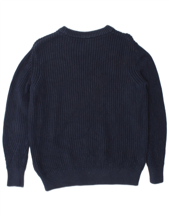 Marks & Spencer Pull col bateau pour homme en coton bleu marine Taille S