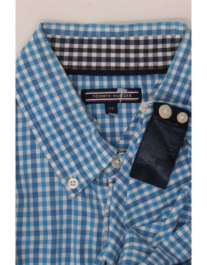 Tommy Hilfiger Chemise Garçon 15-16 ans Bleu Vichy Coton