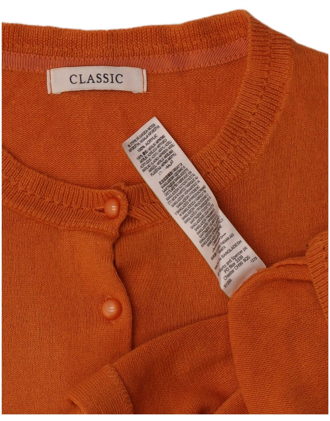 Marks & Spencer Pull cardigan surdimensionné pour femme UK 16 Large Orange