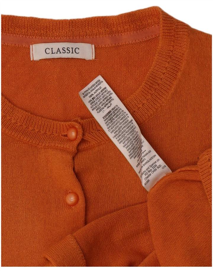 Marks & Spencer Pull cardigan surdimensionné pour femme UK 16 Large Orange
