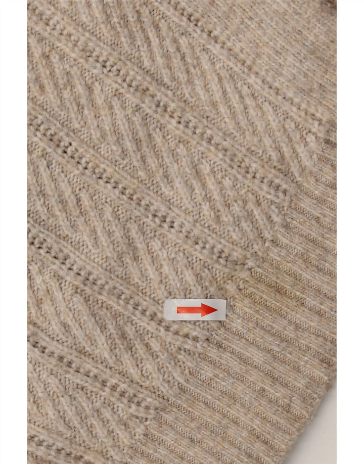 Marks & Spencer Pull cardigan court pour femme UK 14 Polyester beige moyen