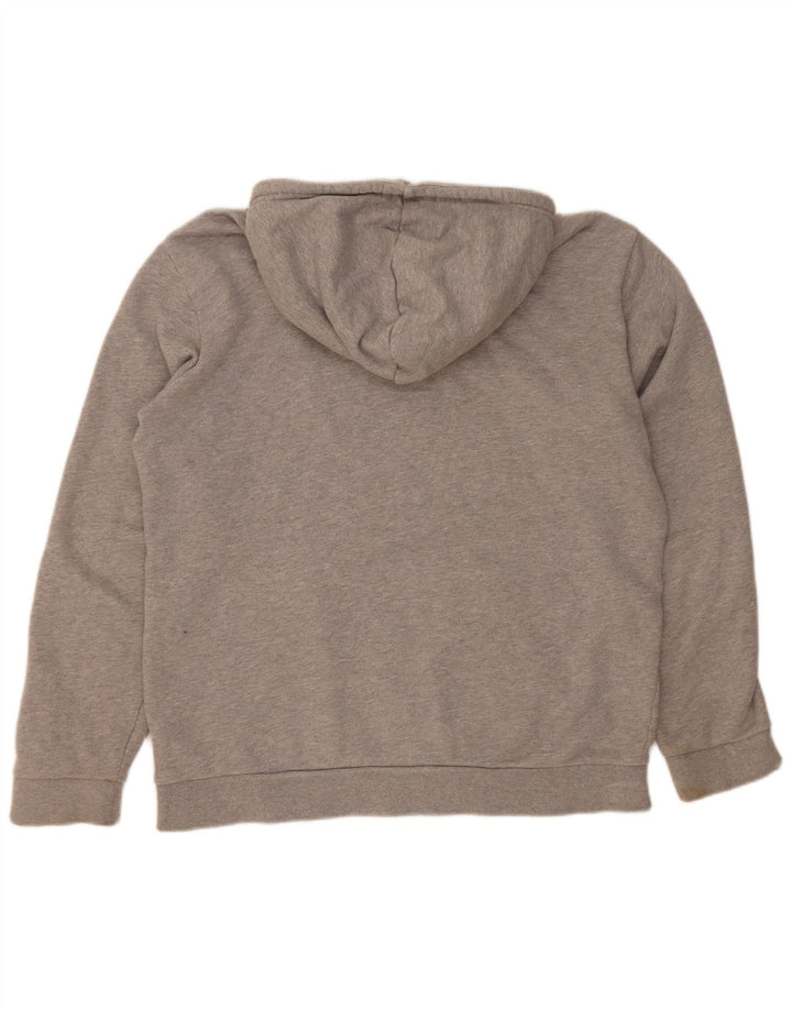 Adidas Pull à capuche en coton moucheté gris moyen pour homme