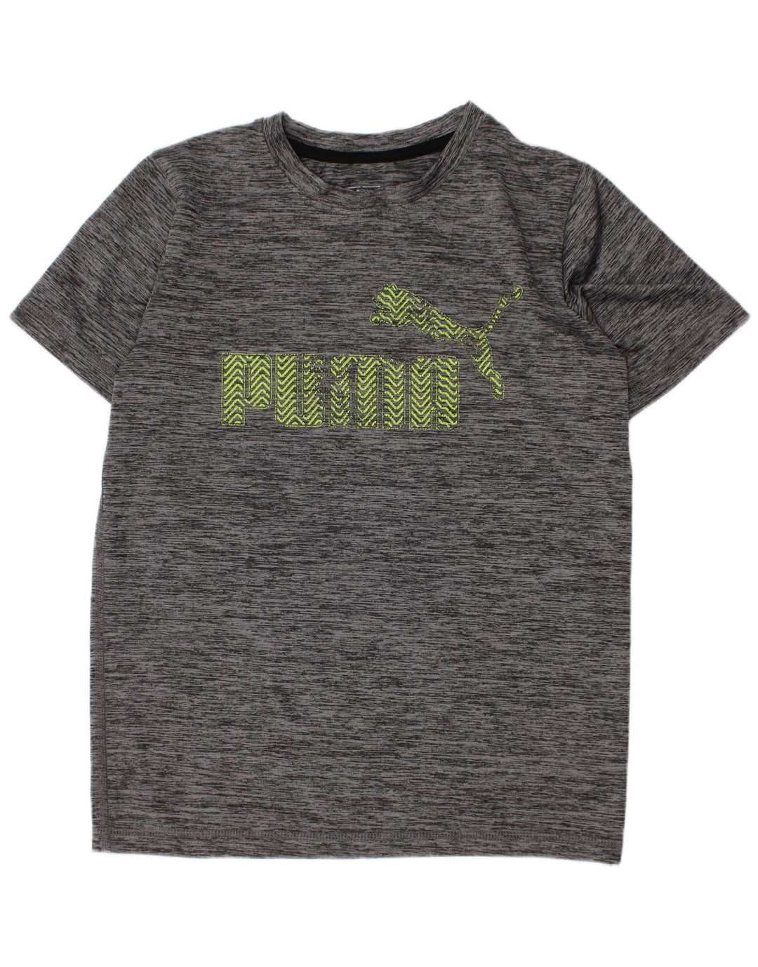 Puma Garçon Graphique T-Shirt Top 7-8 ans Petit Gris Moucheté Polyester