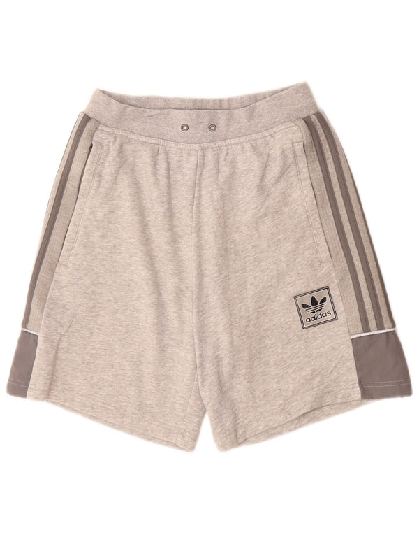ADIDAS Short de sport homme petit gris coton