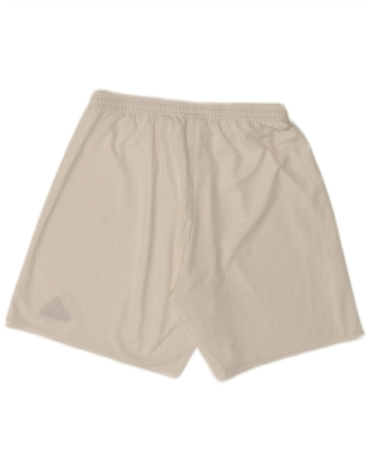 ADIDAS Short de sport Climalite pour hommes, grand, blanc, polyester