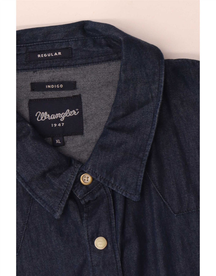 Wrangler Chemise en Jean Regular Fit XL Bleu Marine Coton