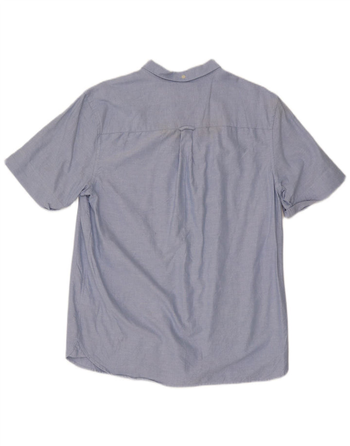 Lyle & Scott Chemise à manches courtes pour hommes en coton bleu moyen