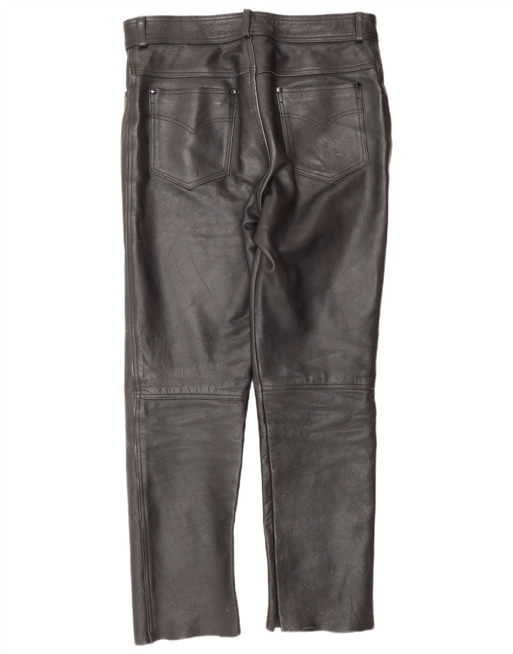 Heros By Held Pantalon en cuir pour homme W32 L30 Cuir noir
