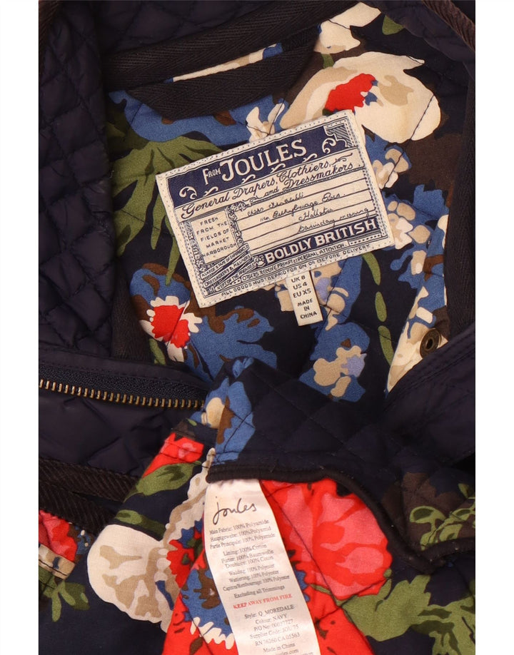 Joules Veste matelassée pour femme UK 8 Small Bleu marine Polyamide