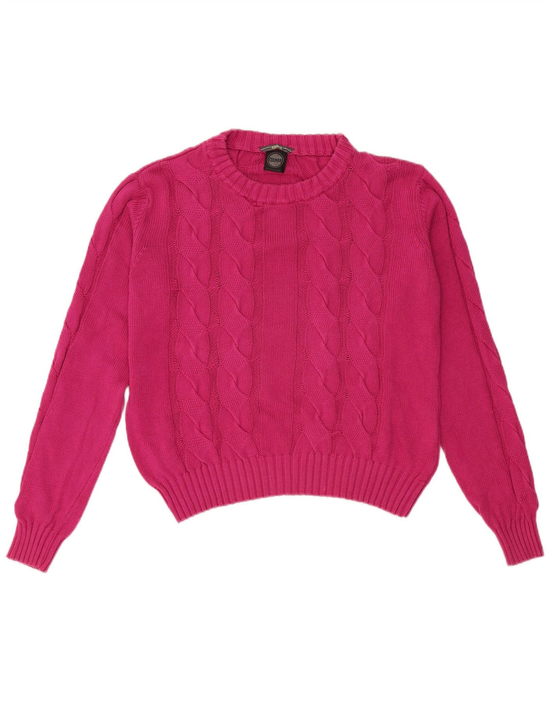 COLMAR Pull court surdimensionné à col rond pour femme UK 10 Petit Rose