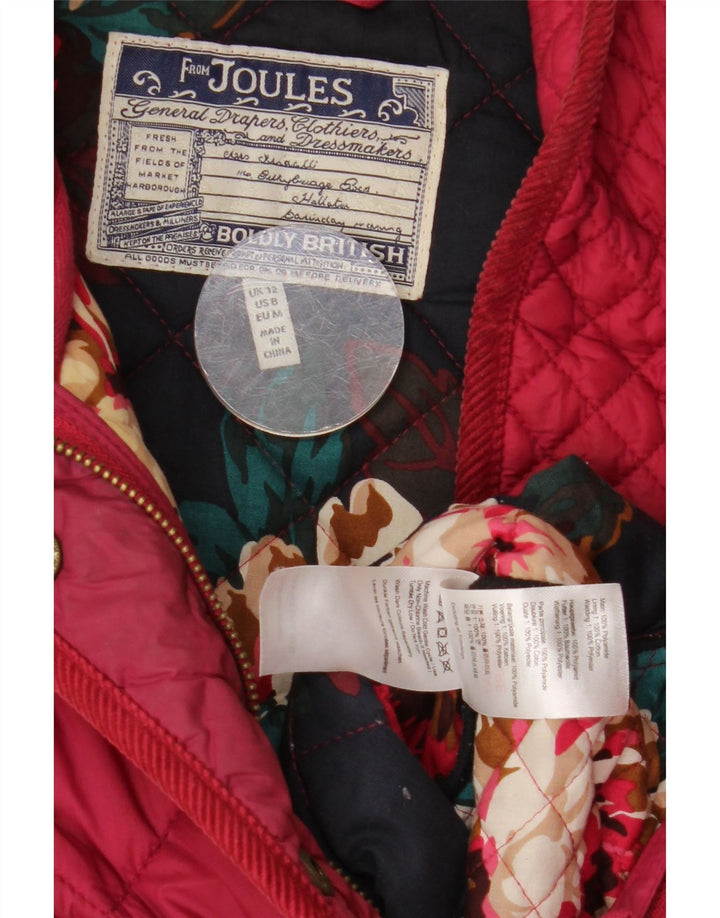 Joules Veste matelassée pour femme UK 12 Polyester rose moyen
