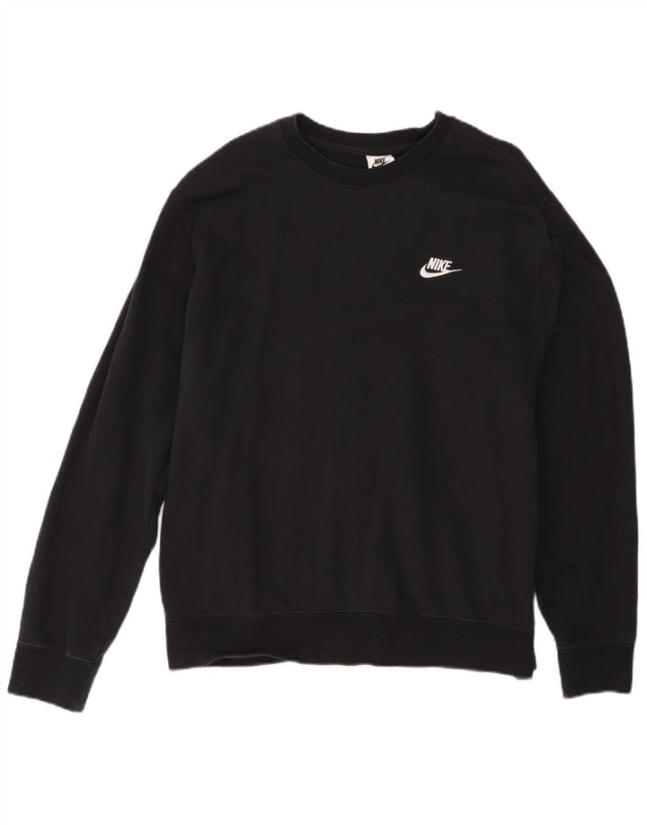Nike Sweat-shirt pour homme en coton noir Taille L