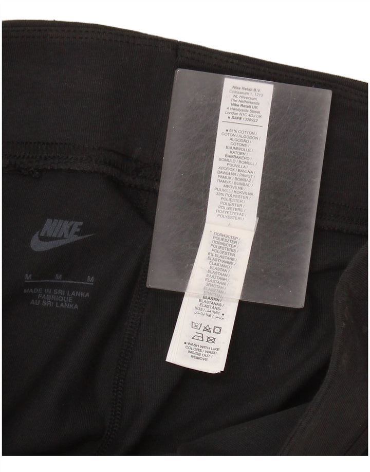 NIKE Leggings graphiques pour femmes UK 12 coton noir moyen
