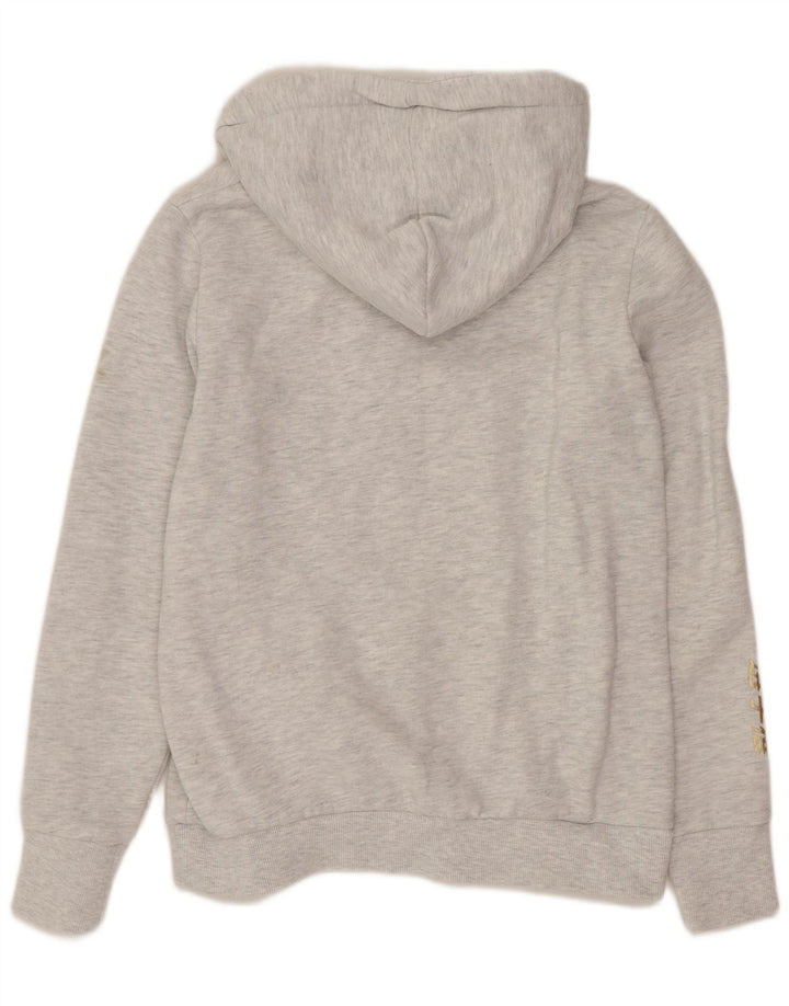 Superdry Pull à capuche graphique pour femme UK 12 Gris moyen Polyester