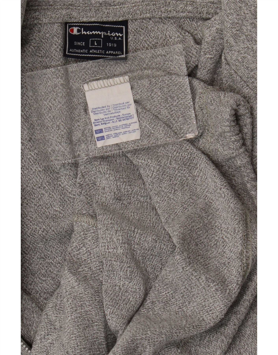Champion Veste de Survêtement Homme Grand Gris Moucheté Coton