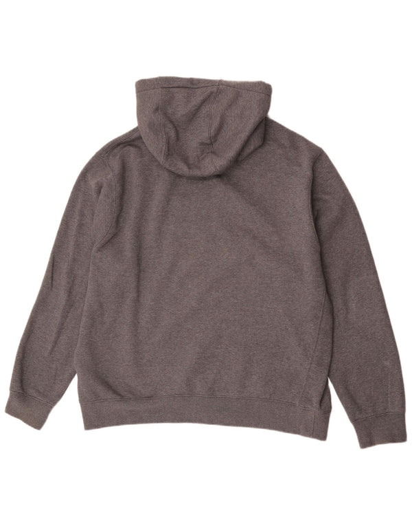 Nike Pull à capuche zippé pour homme XL en coton moucheté gris