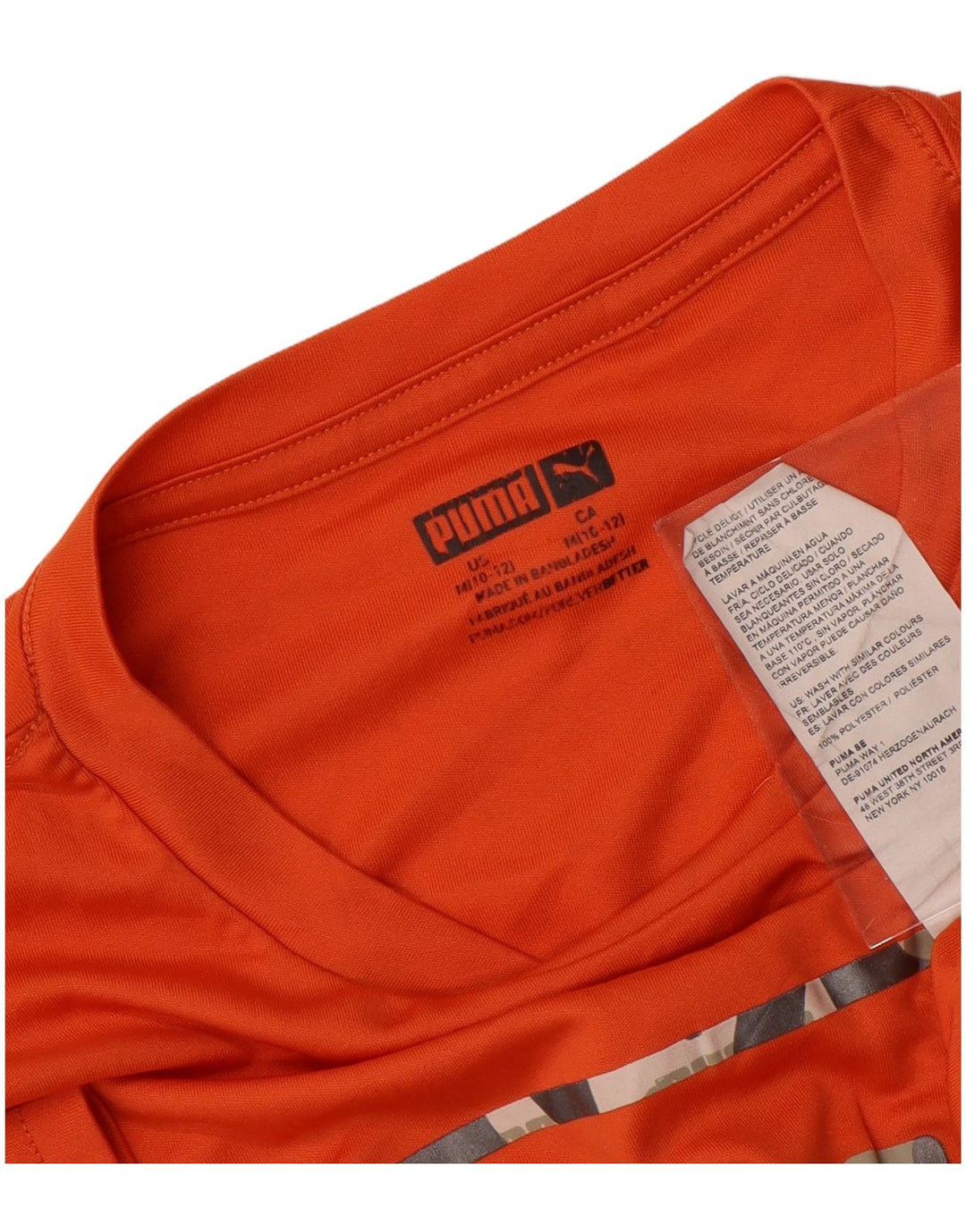 PUMA T-shirt graphique pour garçon 10-11 ans Orange moyen Polyester