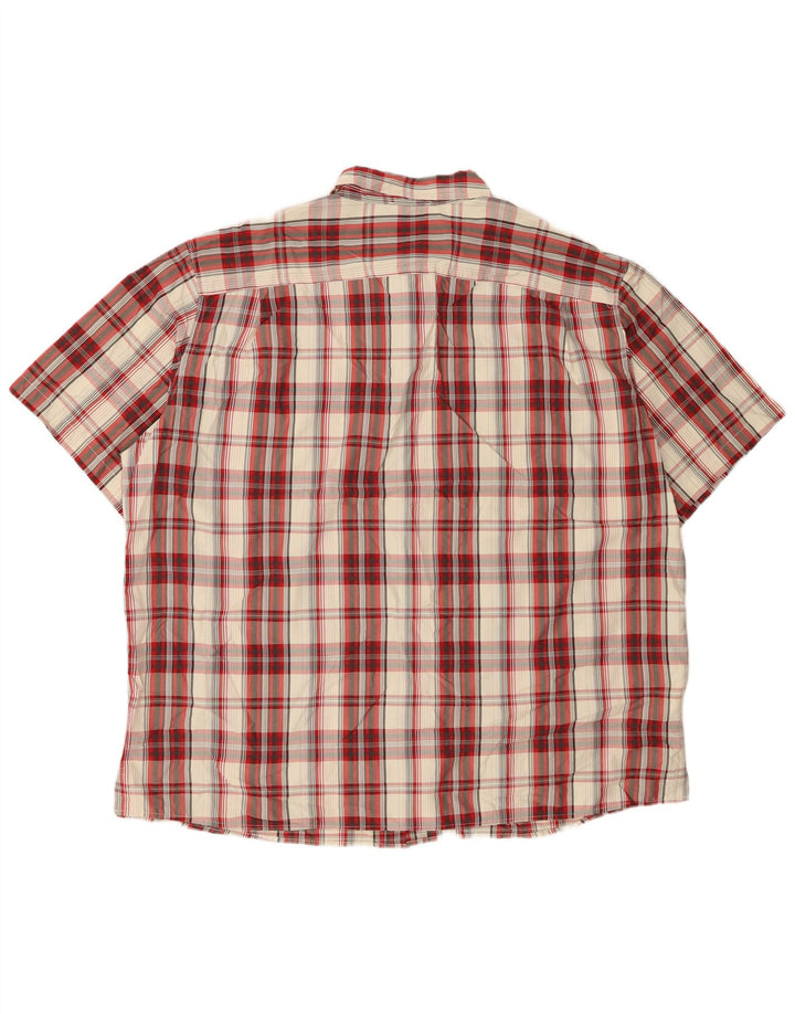 EDDIE BAUER Chemise à manches courtes pour hommes 2XL Rouge à carreaux Polyester