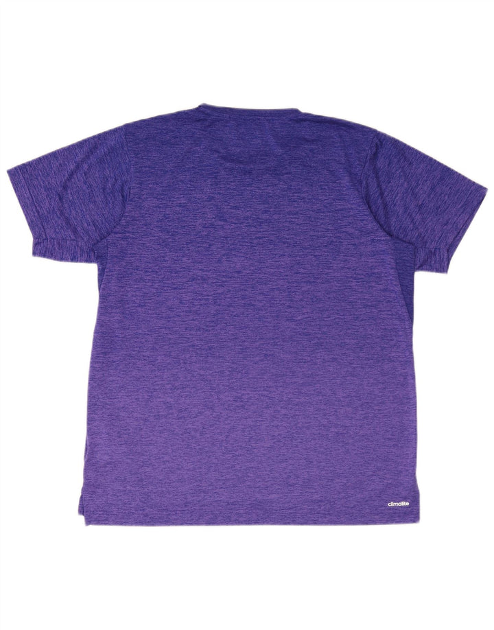 Adidas Hommes Climalite T-Shirt Haut Grand Violet Moucheté Polyester