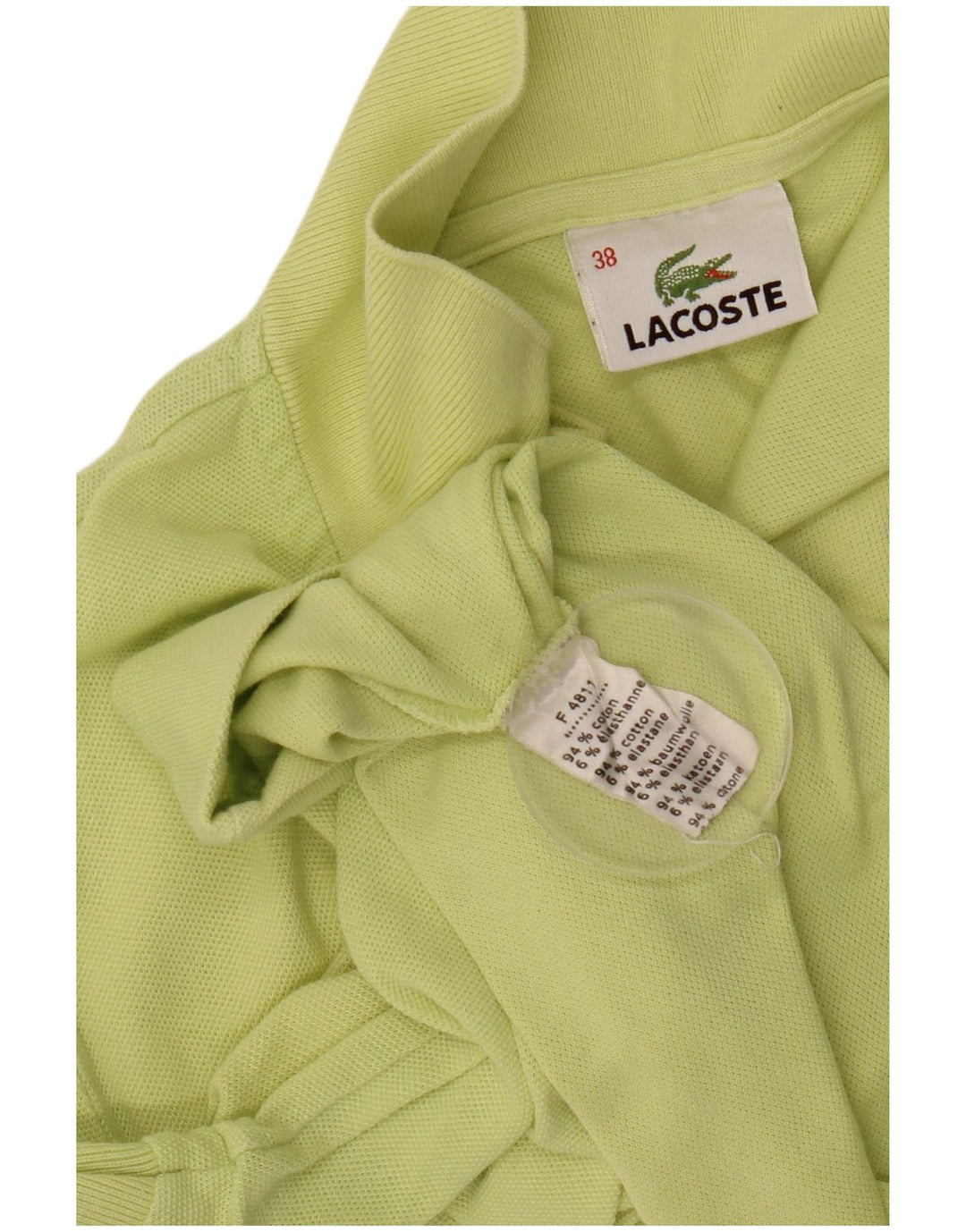 LACOSTE Polo Femme Taille 38 Coton Vert Moyen