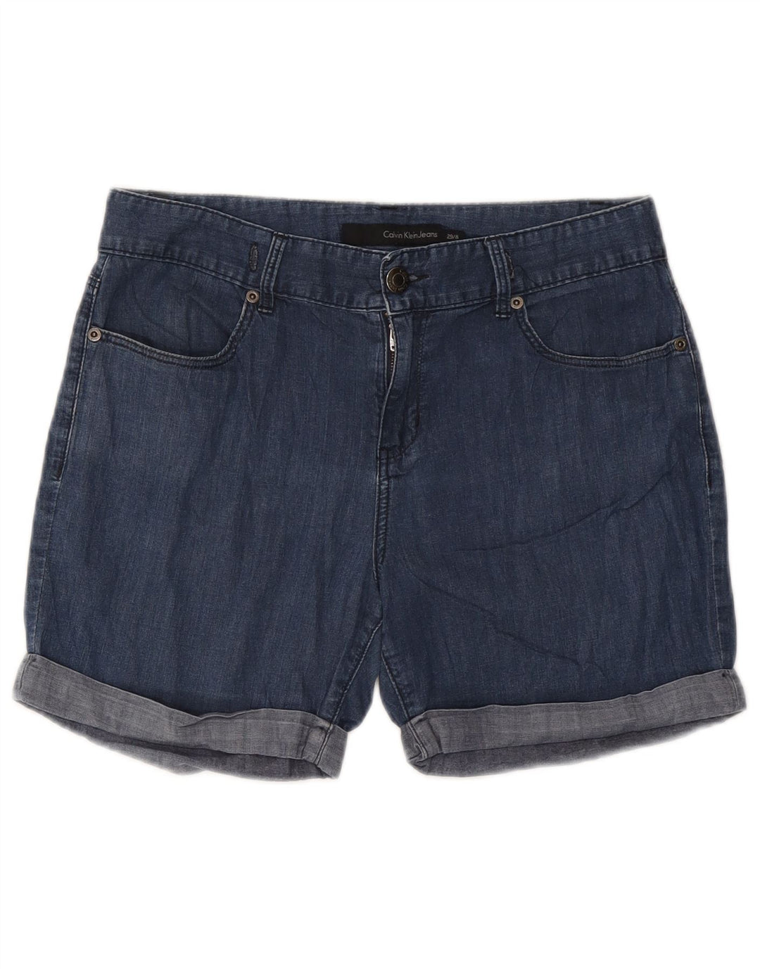 Calvin Klein Jeans Short en jean pour femme US 8 Medium W29 Bleu Coton
