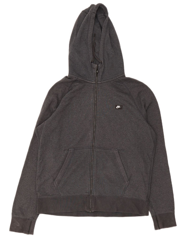 Nike Pull à capuche zippé pour homme Grand coton gris