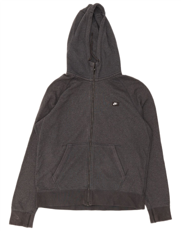 Nike Pull à capuche zippé pour homme Grand coton gris