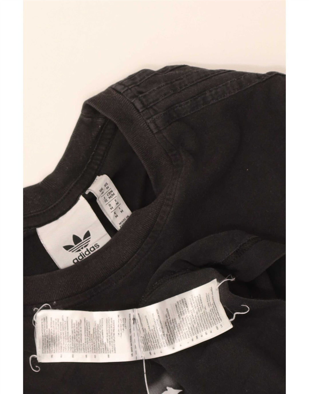 Adidas Haut graphique à manches longues pour homme en coton noir moyen