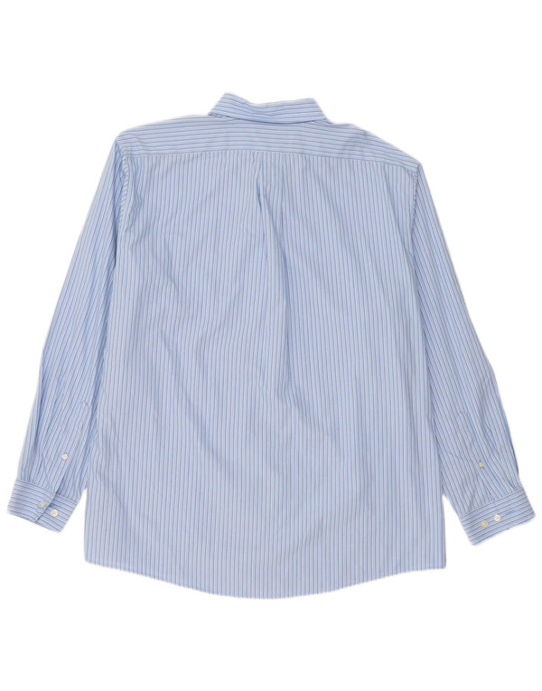 Eddie Bauer Chemise coupe classique pour homme XL en coton à fines rayures bleues