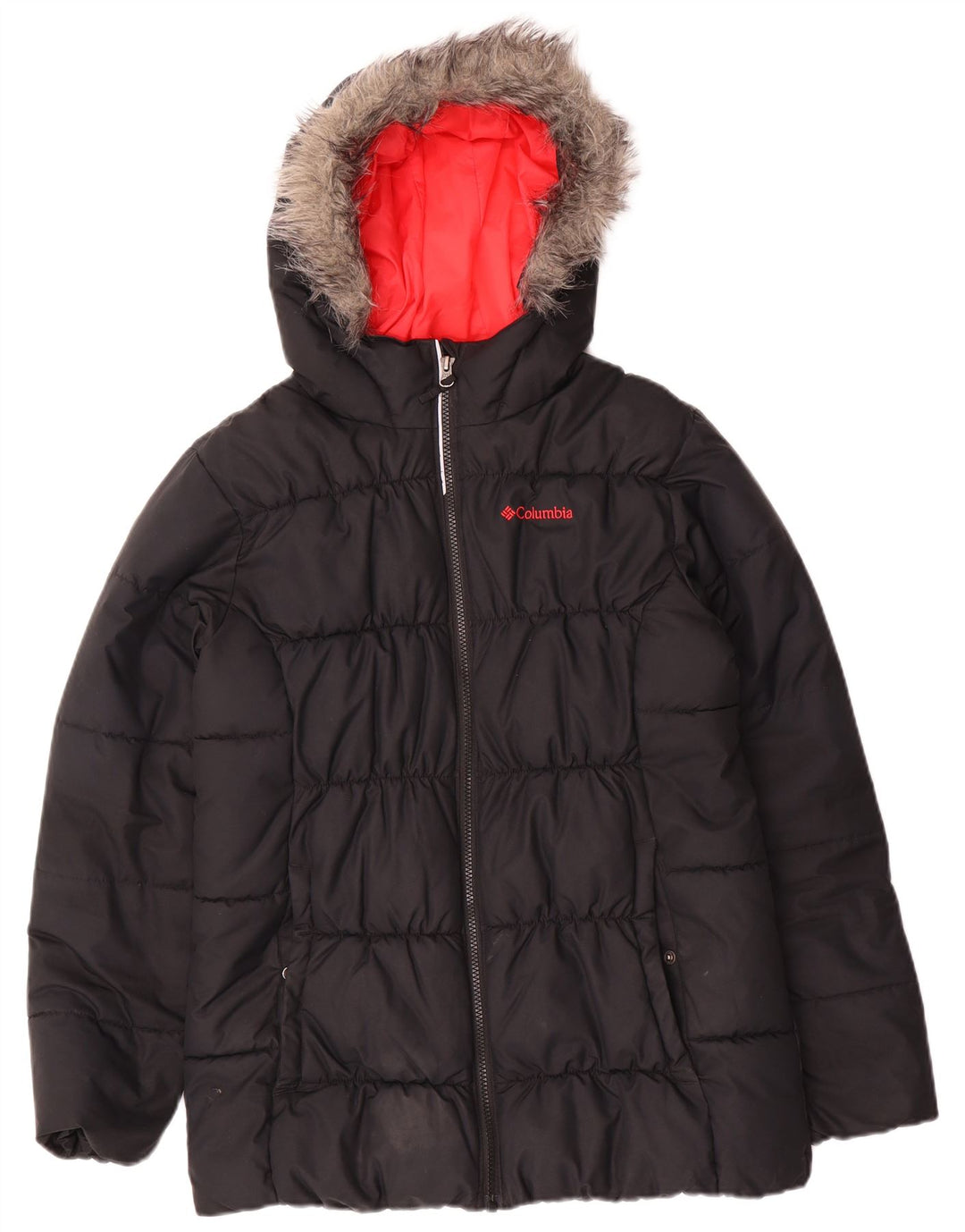 Columbia Veste matelassée à capuche pour femme UK 18 XL Noir Polyester