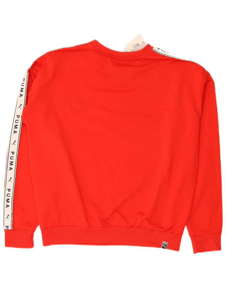 Puma Sweat-shirt graphique pour femme UK 12 Rouge moyen Colourblock