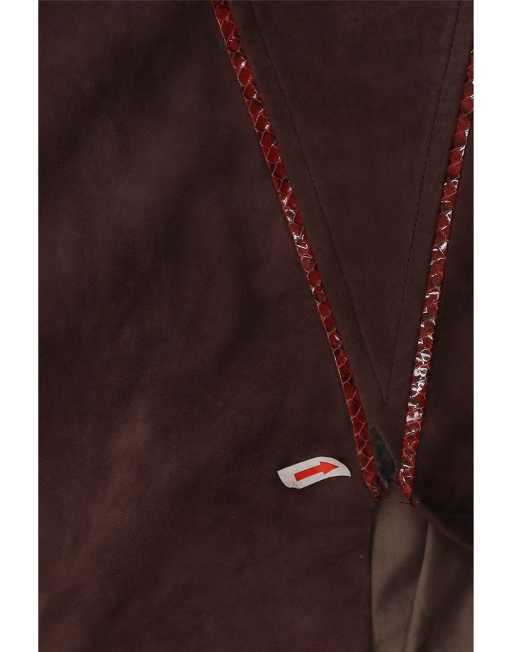 jupe en daim femme vintage Medium W28 Violet