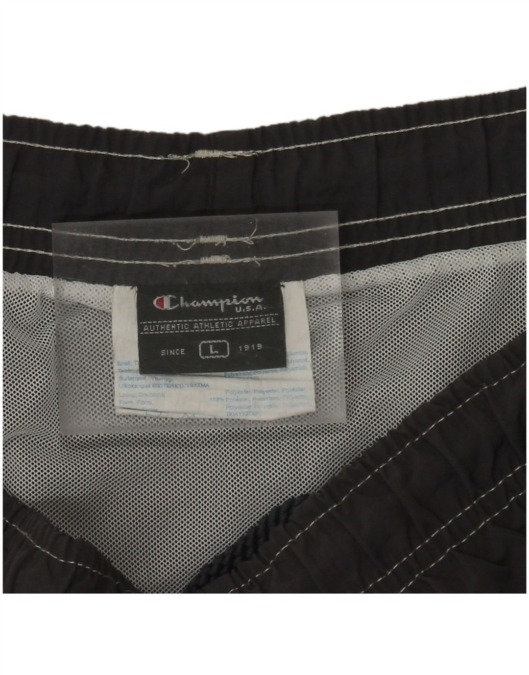 Champion Short de Bain Homme Large Gris Polyamide