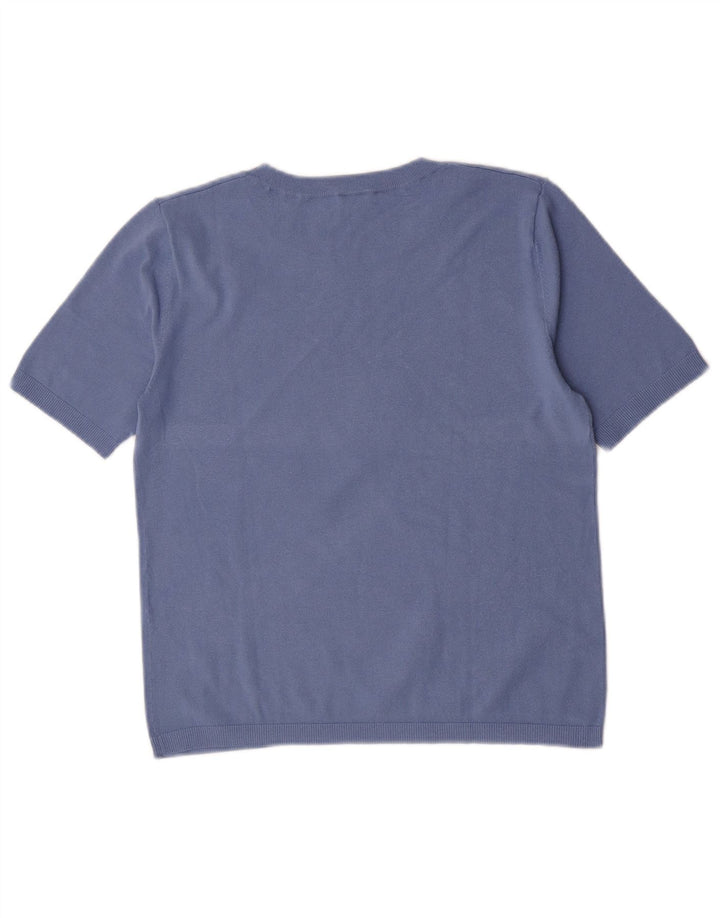 Marella Femme EMME Blouse Top UK 10 Petit Bleu